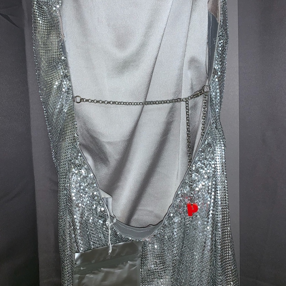 Poster Girl Silver Trinity Mesh Dress